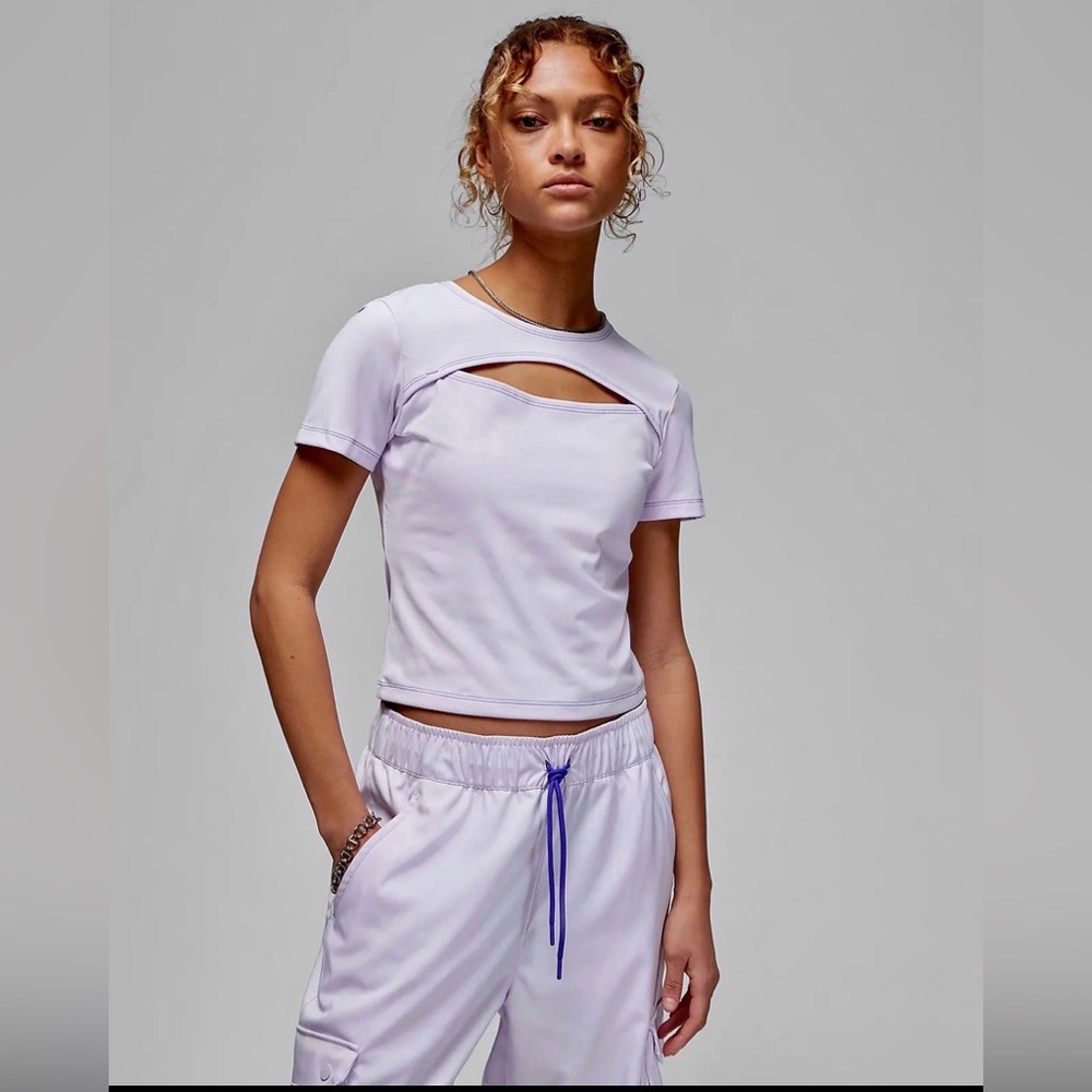 Jordan front cutout cropped top